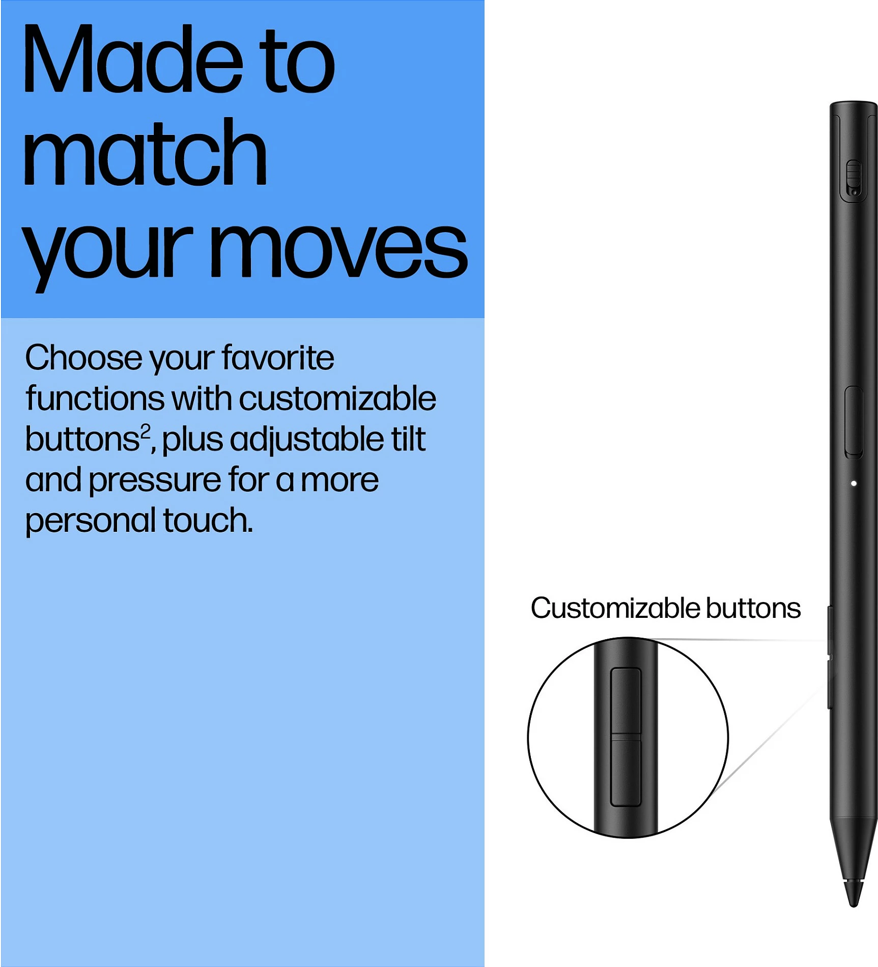 Stilolaps digjital HP 705 Rechargeable Multi Pen, Li-Ion i integrum, për laptop, i zi
