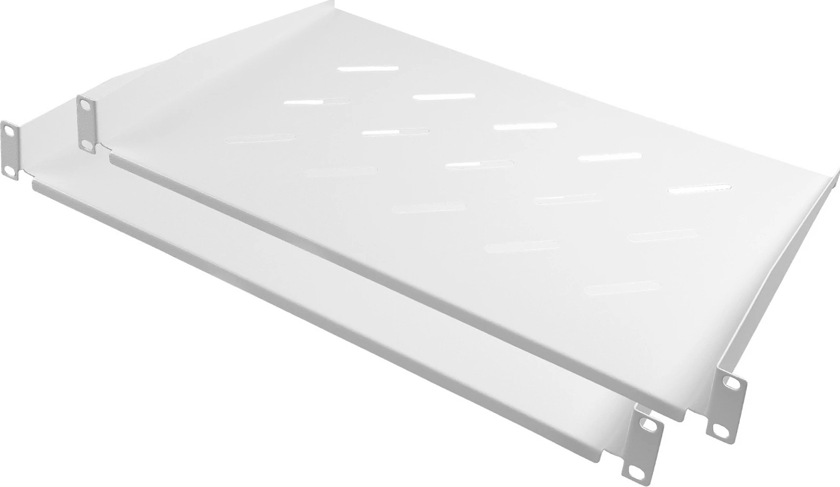 Raft për rack GoodConnections Alcasa GC-N0162, 1U, 19", 300 mm, set 2 copë, i bardhë