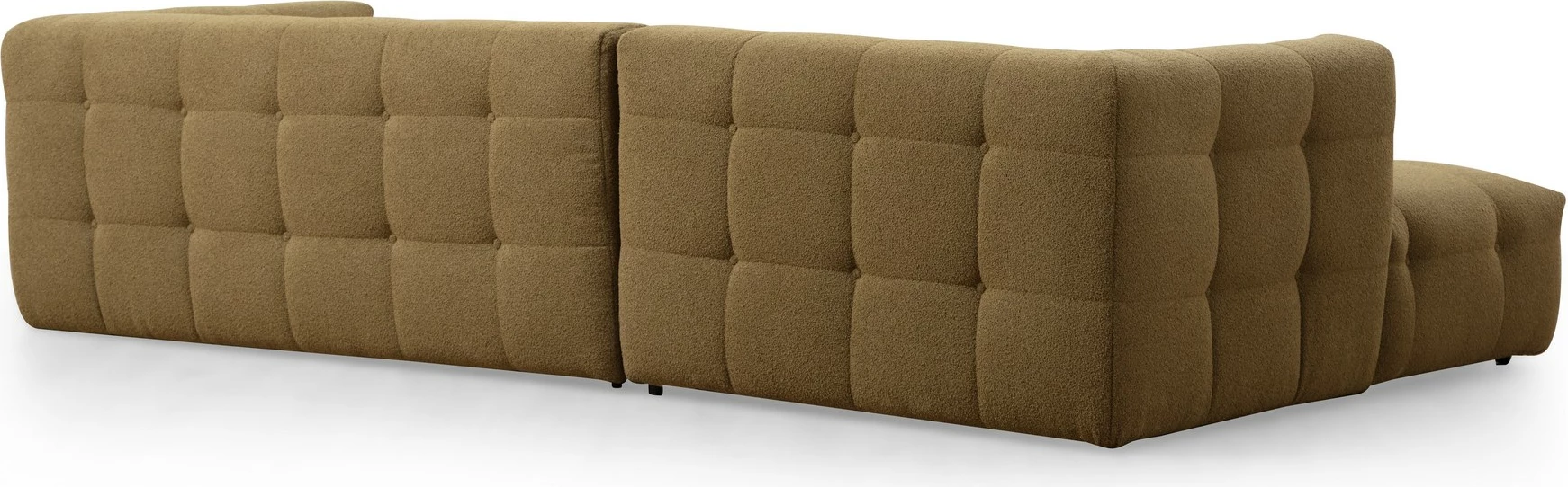 Këndsofa Cady, 3 vende, kënd majtas, ngjyrë kaki