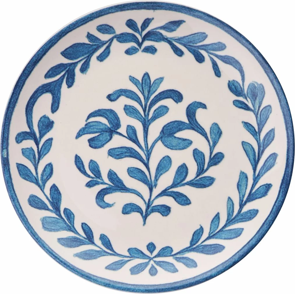 Set pjatash shërbimi (6 copë), Hermia Concept, ngjyrë blu e bardhë