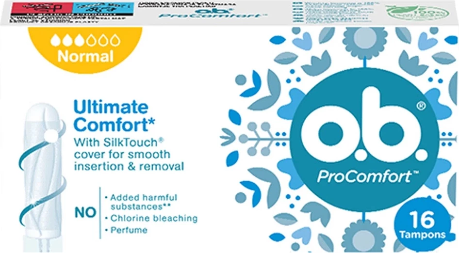Tamponë për femra O.B. ProComfort Normal, 16 copë