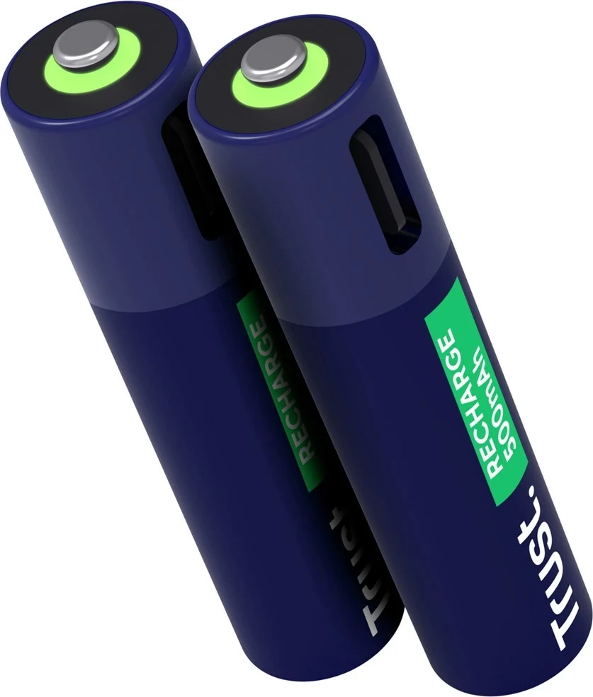 Bateri të rikarikueshme Trust 25585 AAA, 500 mAh, Jeshile, 2 copë