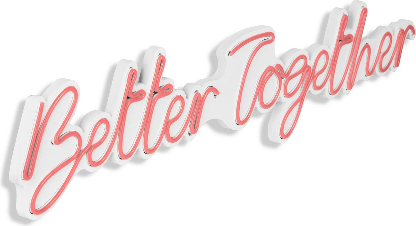 Dekor dritash LED plastike, Better Together, rozë