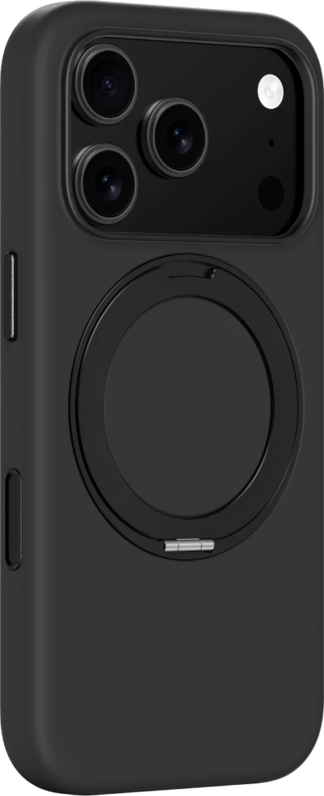Mbështjellës AmazingThing Cloudie për iPhone 17 Pro, me stand, MagSafe, i zi