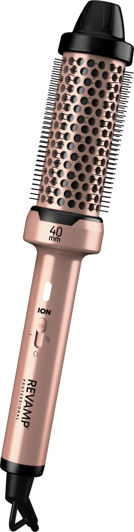 Brushë ngrohëse për stilim flokësh Revamp BR-1400AGD 40 mm ceramic 180°C ionic, rozë ari