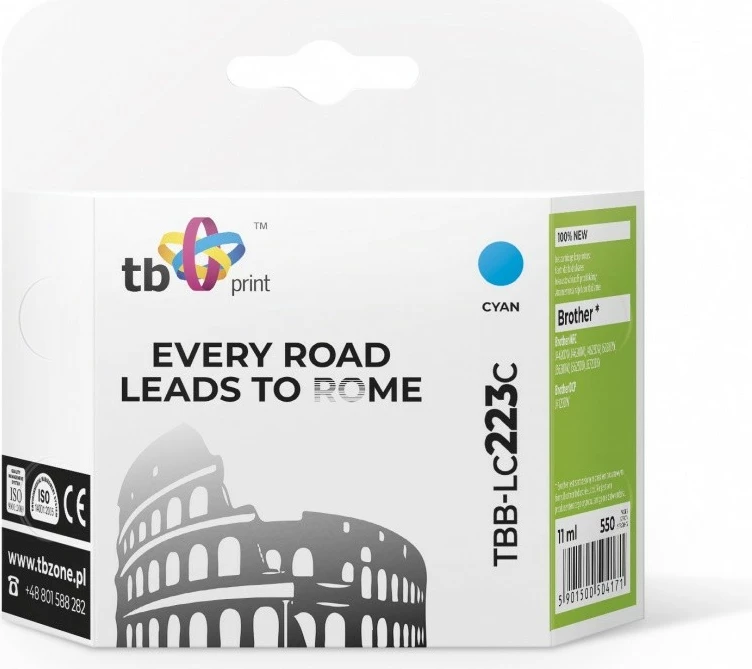 Toner TB Print TBB-LC223C për Brother, cyan, 11 ml