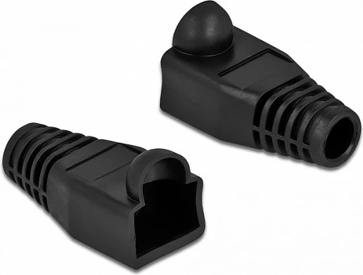 Boot mbrojtës për RJ45 DeLOCK, gome, 20 copë, i zi