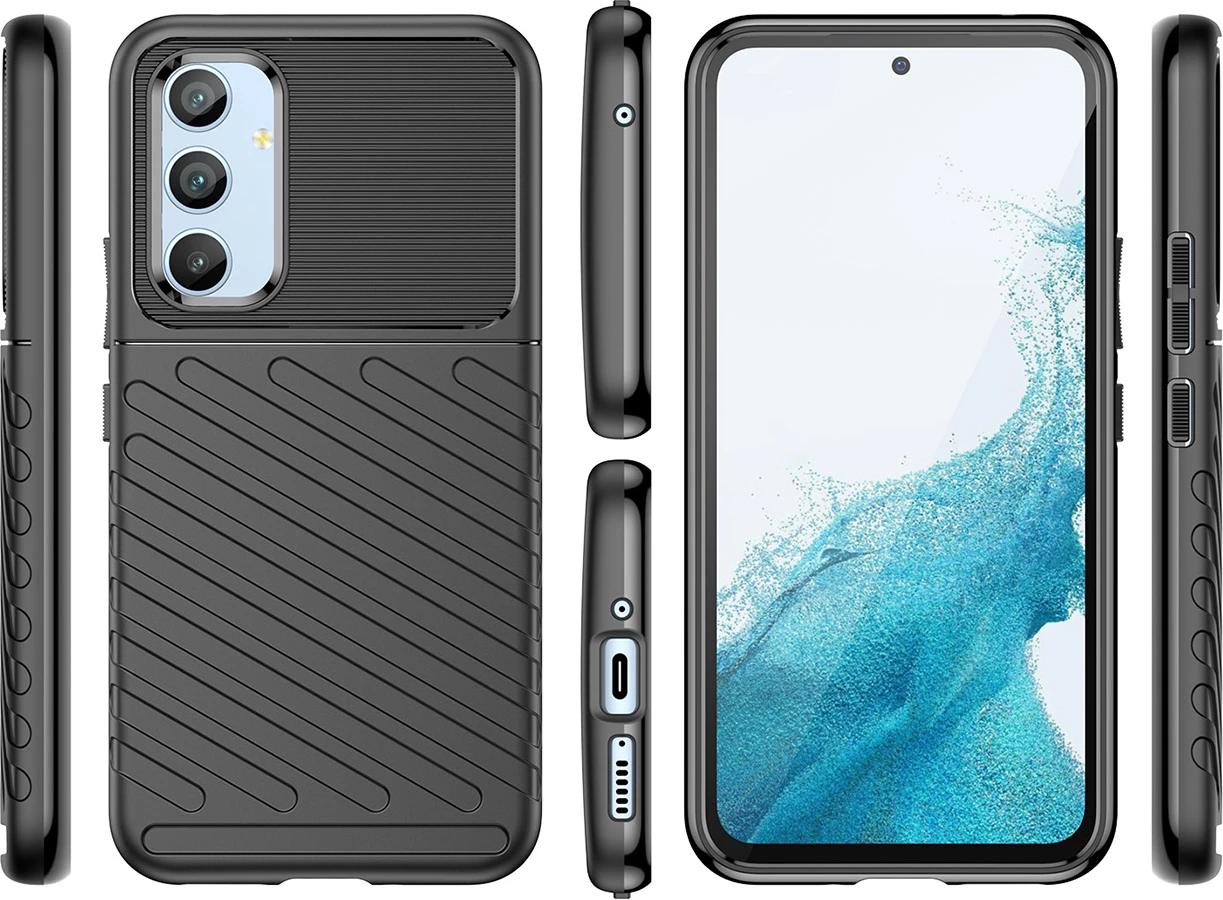 Mbështjellës Hurtel Thunder Case për Samsung Galaxy A54 5G, TPU, i zi