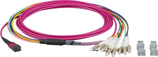 Kabl fibër optike EFB Elektronik MTP në LC, OM4, 8 fije, 3 m, vjollcë