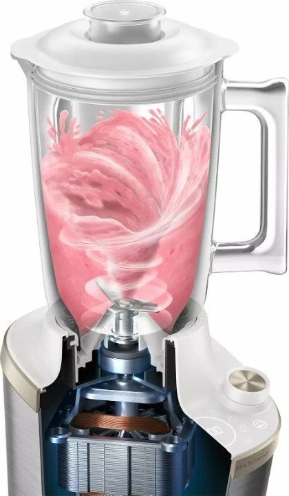 Blender Philips HR3760/01, 1500W, 2L gotë qelqi, 12 shpejtësi, ProBlend Ultra, bardhë