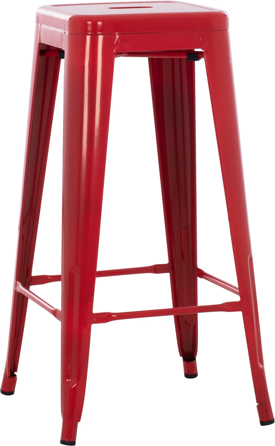 Karrige për bar MELITA-PRO FH8642.44 metalike, e kuqe, 43x43x78 cm