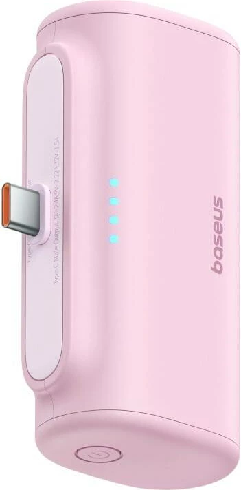 Powerbank Baseus Compact USB-C 5000mAh 20W, rozë