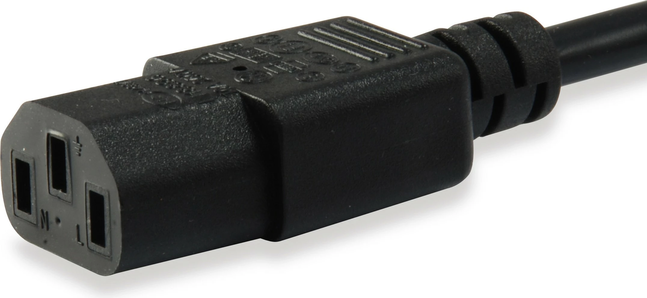 Kabllo rryme Equip 112101, 3 m, C13 në C14, H05VV-F3G, 250 V, 10 A, e zezë