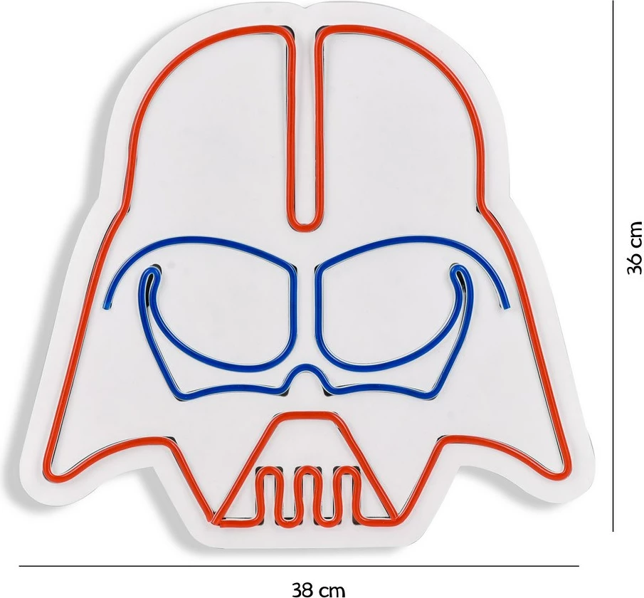 Dekor dritash LED plastike, Darth Vader, e kuqe dhe blu