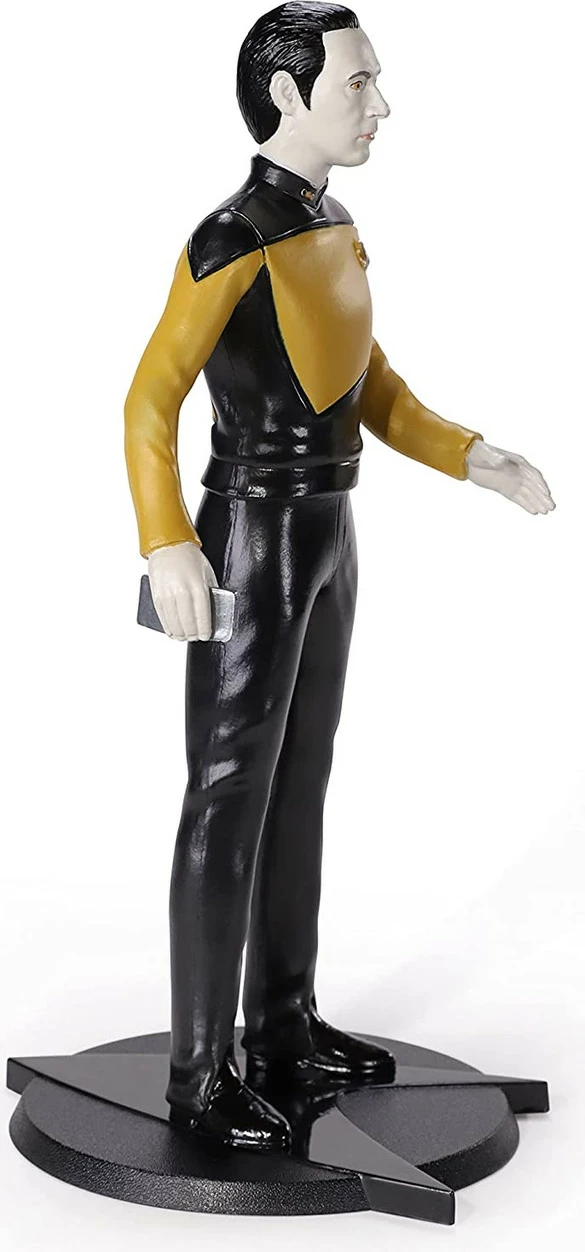 Figurinë e përkulshme Noble Collection Bendyfigs Star Trek Data 19 cm, me bazë dhe TriCorder