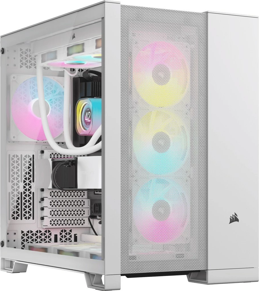 Kasë Corsair 6500D Airflow, Midi Tower, xham i temperuar, e bardhë