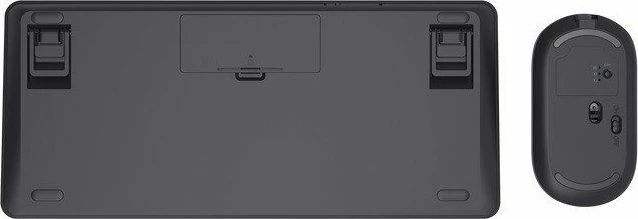 Set tastierë + maus Trust Lyra 24843, Bluetooth, layout US, i rikarikueshëm, zi