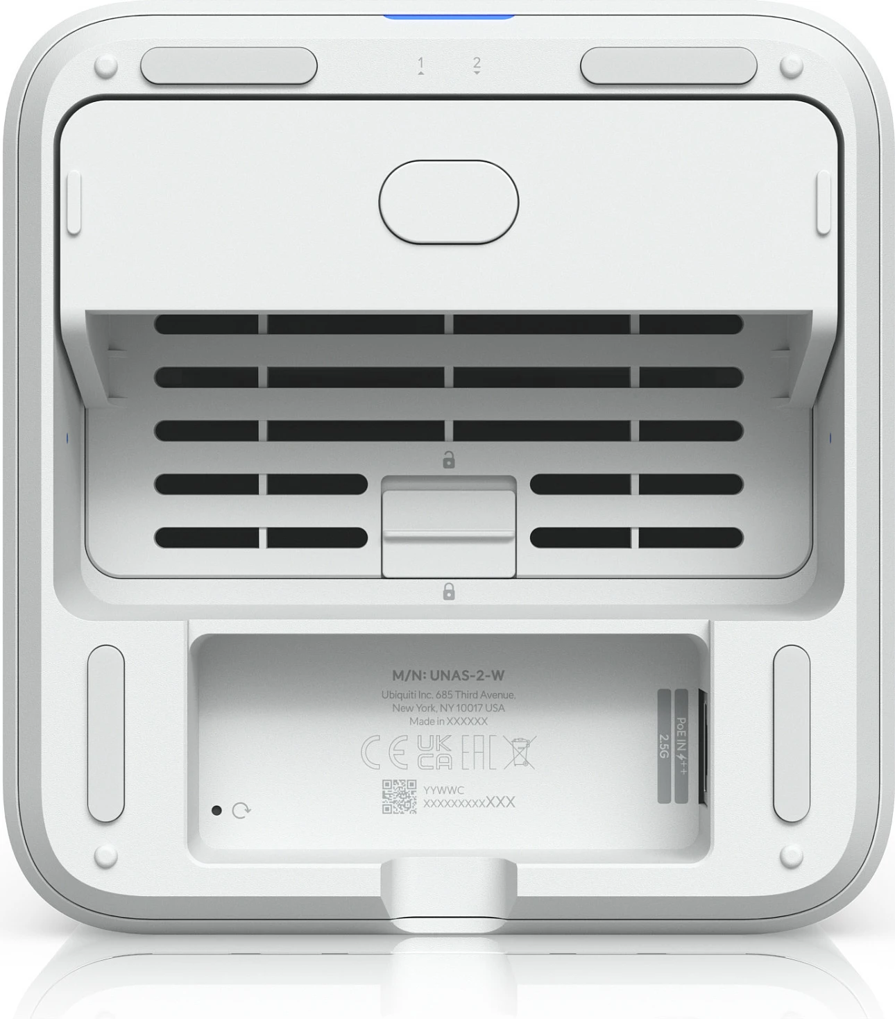 NAS Ubiquiti UNAS-2-W, 2-bay, 4GB RAM, 2.5GbE, i bardhë