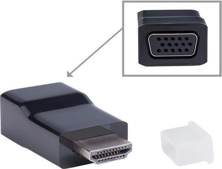 Adapter Gembird A-HDMI-VGA-001, HDMI në VGA, i zi