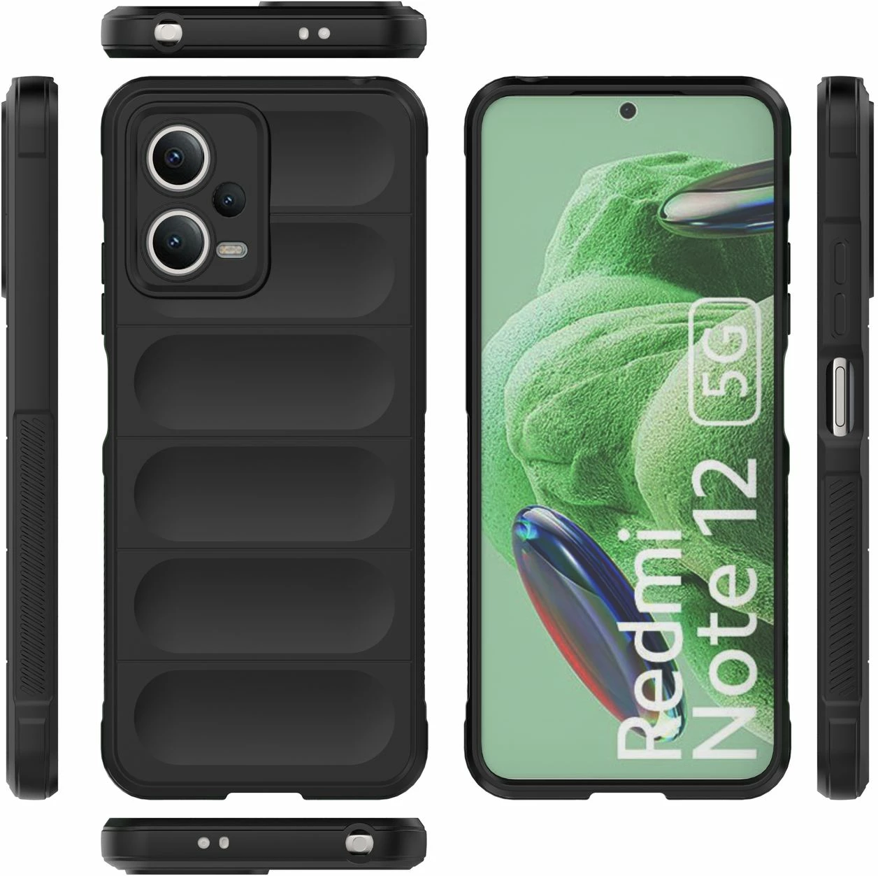 Mbështjellës Hurtel Magic Shield Case për Xiaomi Redmi Note 12 5G / Poco X5 5G, i zi