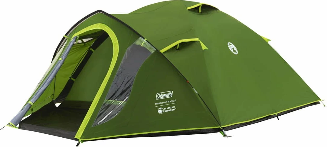 Çadër turistike Coleman Darwin 3 Plus BlackOut, 3-person, 4500 mm, double-skin, green