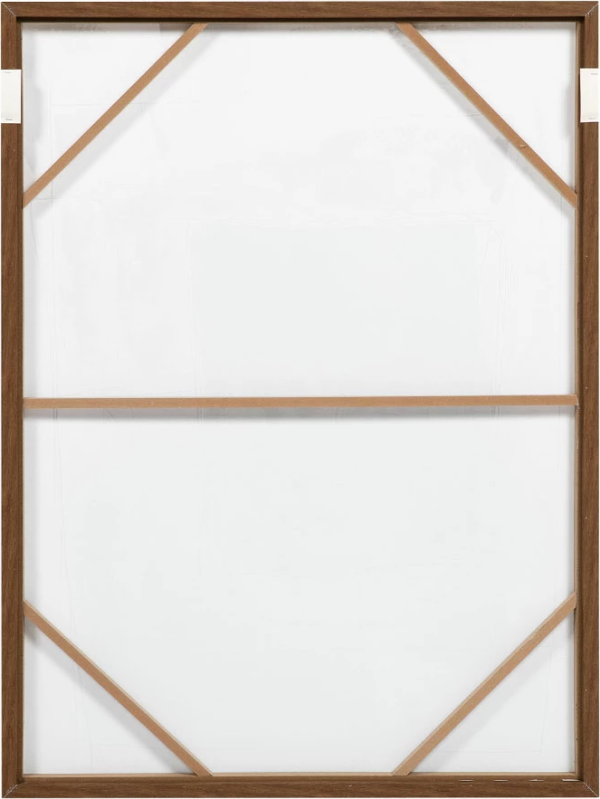 Pikturë dekorative WOMB BEAUTY me kornizë, kanavacë, blu, gri e errët, bezhë, dru natyral, 90x120x4cm