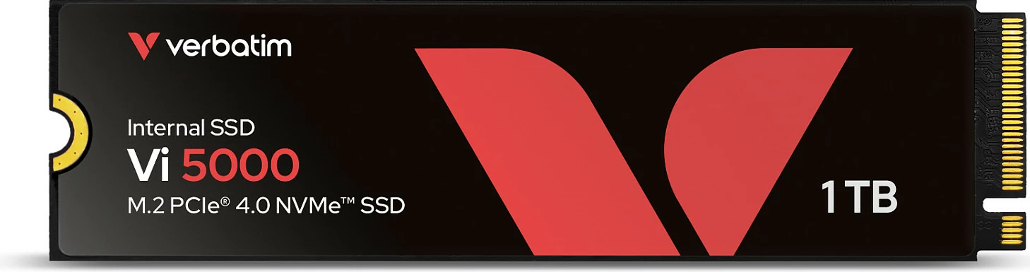 SSD e brendshme Verbatim Vi5000, M.2 NVMe PCIe 4.0 2280, 1TB, 5000/4500 MB/s, e zezë