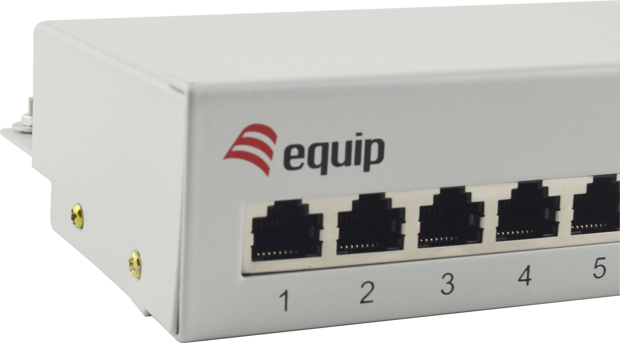 Patch panel Equip 12-port Cat6, RJ-45, 1U, bardhë