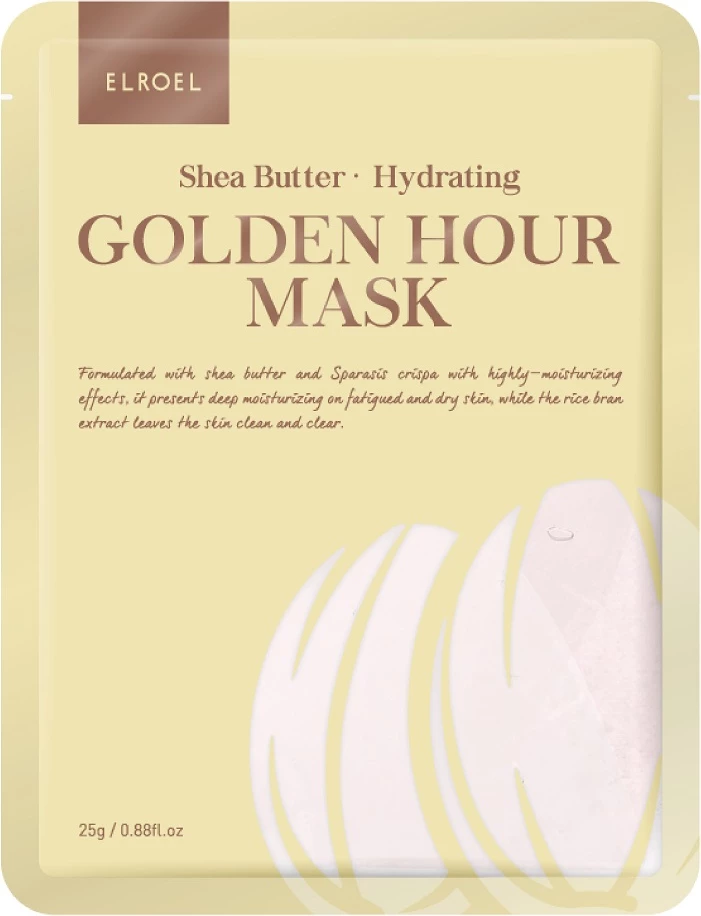 Maskë për fytyrë Elroel Golden Hour Moisturizing Shea Butter për femra, 25g