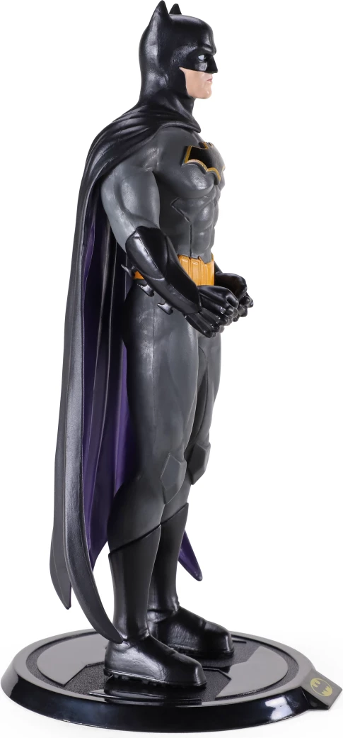 Figurinë fleksibile NOBLE COLLECTION Bendyfig DC Batman (Comic), me bazë ekspozimi, gri/zi