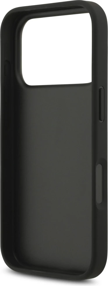 Mbështjellës Guess 4G Big Logo për iPhone 17 Pro, hardcase eko-lëkurë/TPU/PC, e zezë