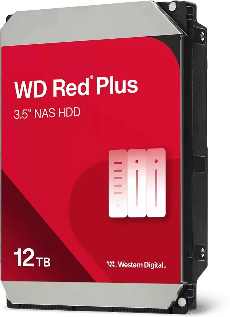 Hard disk Western Digital Red Plus 12TB, 3.5 inç, SATA III, NAS, i kuq