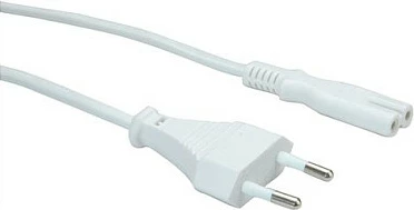 Kabllo rryme VALUE 19.99.2090, CEE7/16 në C7, 1 m, 250 V, e bardhë