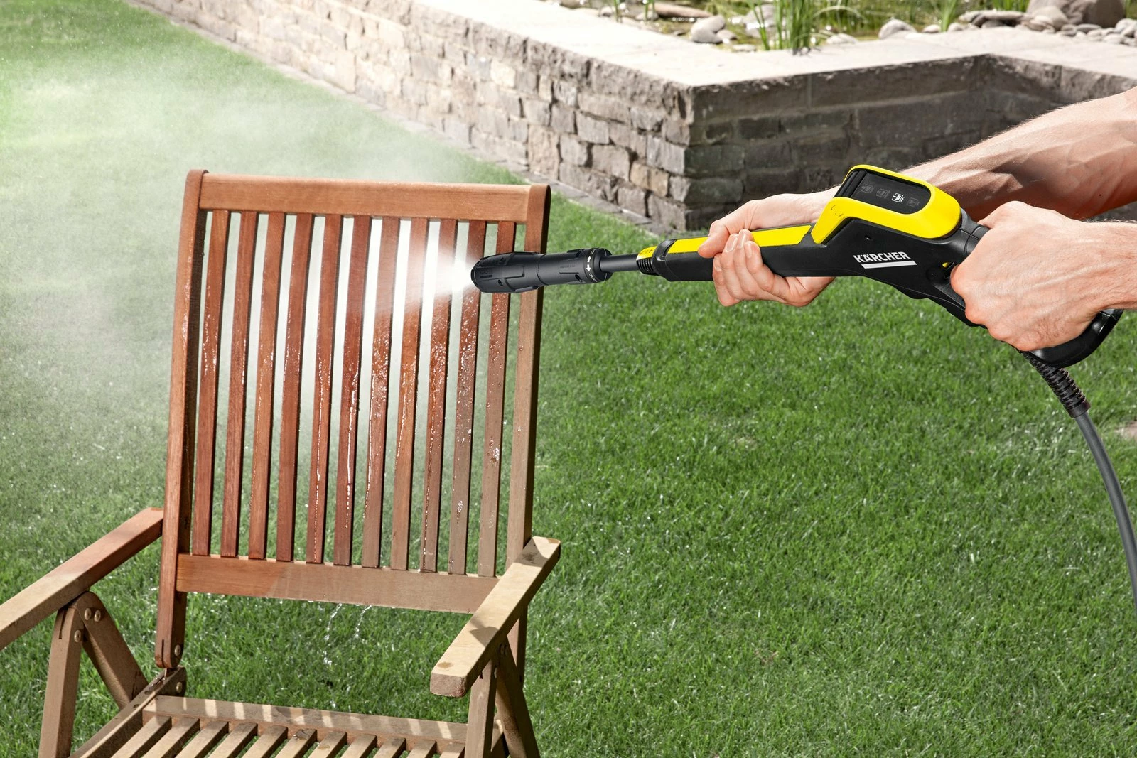 Pastrues me presion Karcher K 7 Smart Control Flex 1.317-340.0, 3 kW, 180 bar, 600 l/h, zorrë 10 m, Bluetooth, verdhë/zi