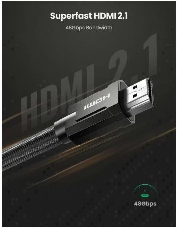 Kabllo HDMI UGREEN 70320, HDMI 2.1 Ultra High Speed 8K, 1.5m, në kuti, e zezë