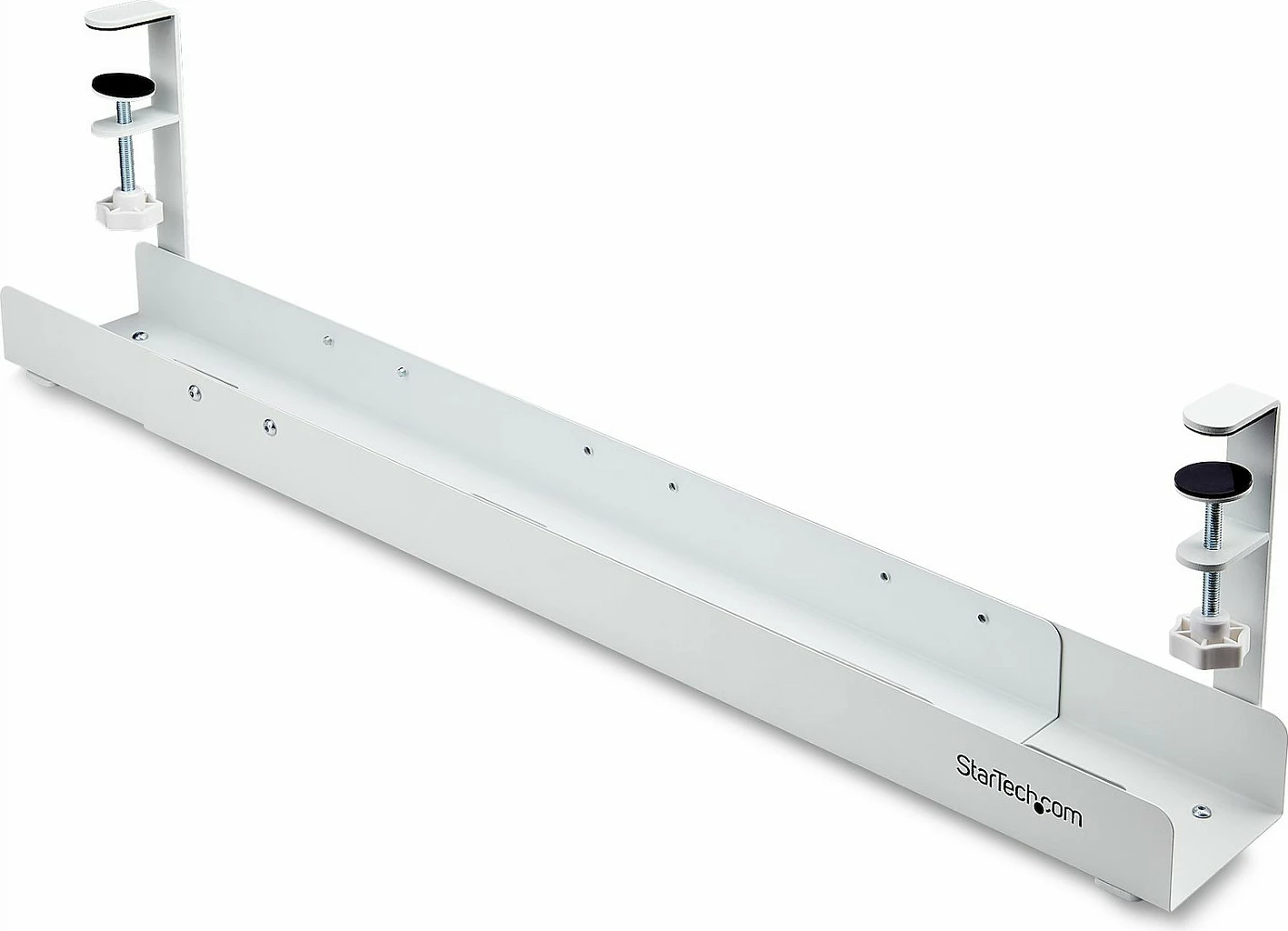 Organizues kabllosh nën tavolinë StarTech, i rregullueshëm 80-120 cm, clamp-on, çelik, i bardhë