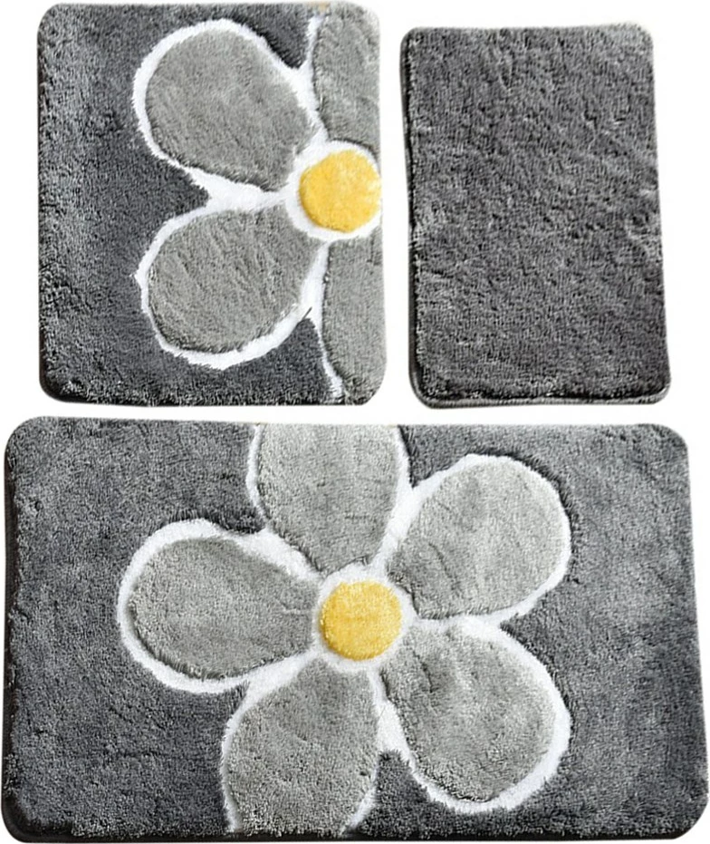 Set tapetesh për banjo akrilike (3 copë), Mijölnir, lule, gri