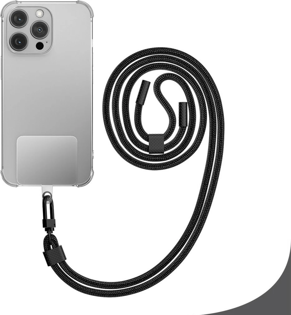 Litar telefoni 4smarts 540489, i zi, metal, plastikë e ricikluar, për celularë 5.8 - 7.0 inç