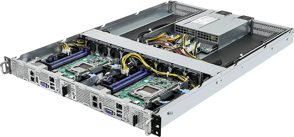 Server barebone ASRock 1U2N2G-AM5/2T, Rack 1U, Socket AM5 (LGA1718), DDR5, 2x10GbE, IPMI, argjendtë