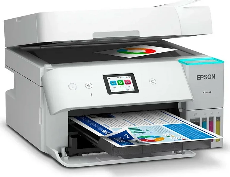 Printer multifunksional Epson EcoTank ET-4956, A4, Inkjet, ngjyra, Wi‑Fi/Ethernet, Duplex, i zi