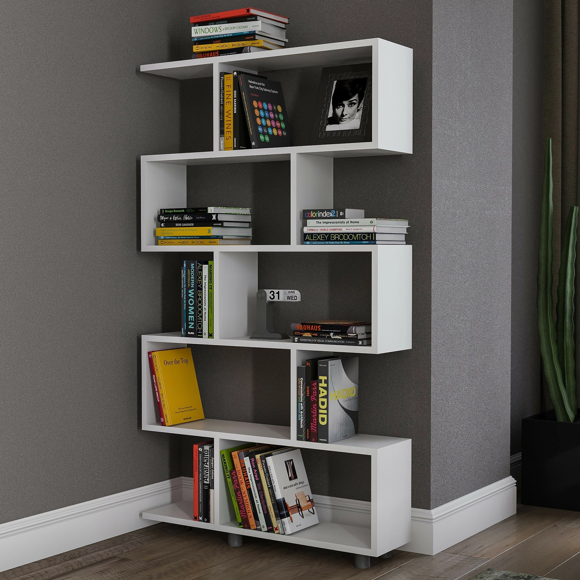 Raft librash Hanah Home, Elif, i bardhë