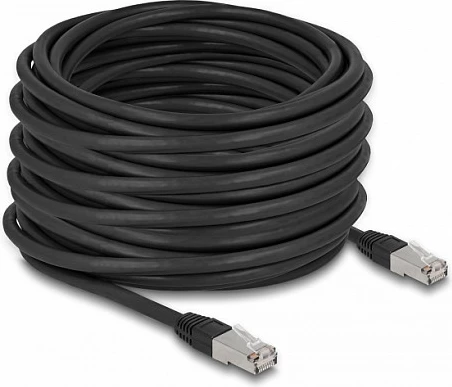 Kabllo rrjeti DeLOCK Cat6a S/FTP 20 m, RJ45-RJ45, për outdoor, e zezë