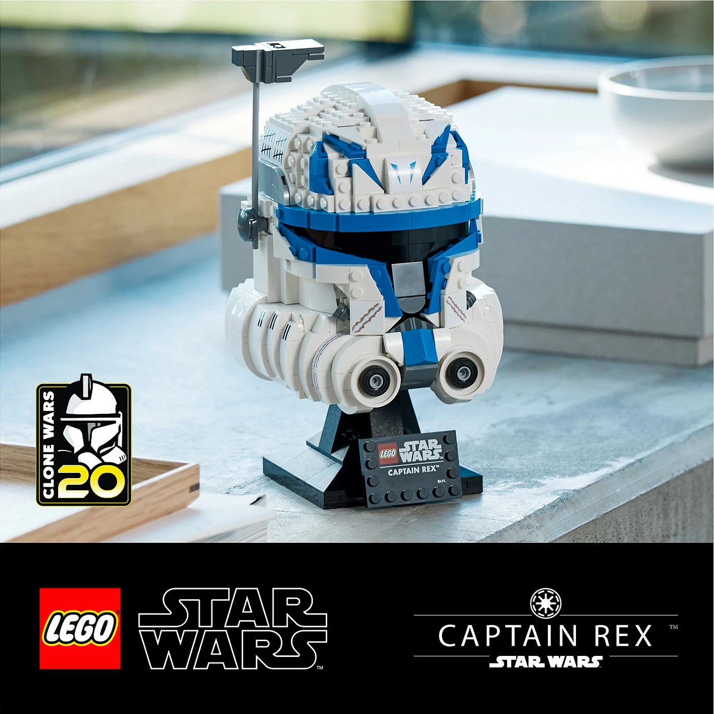 Set ndërtimi LEGO Star Wars Helmetë Captain Rex, 854 copë, shumëngjyrësh