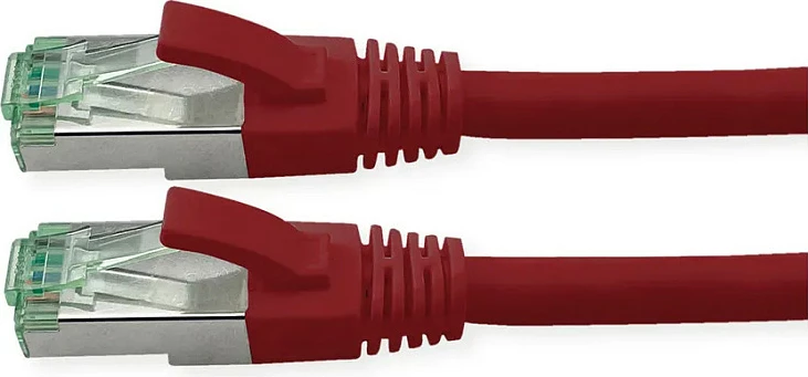 Kabllo Ethernet ROLINE 21.45.3210, Cat6a, 0.5m, S/FTP, RJ45-RJ45, e kuqe