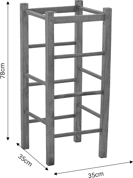 Karrige për bar pa mbështetëse Bodier dru arre 35x35x78cm