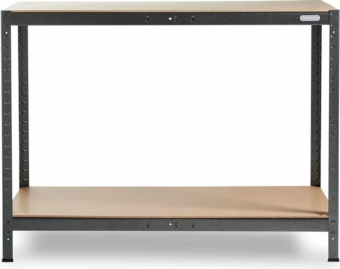 tavolinë pune/raft magazinimi VONHAUS 3500155 120x90x60 cm 200 kg 2-nivel, e zezë/kafe
