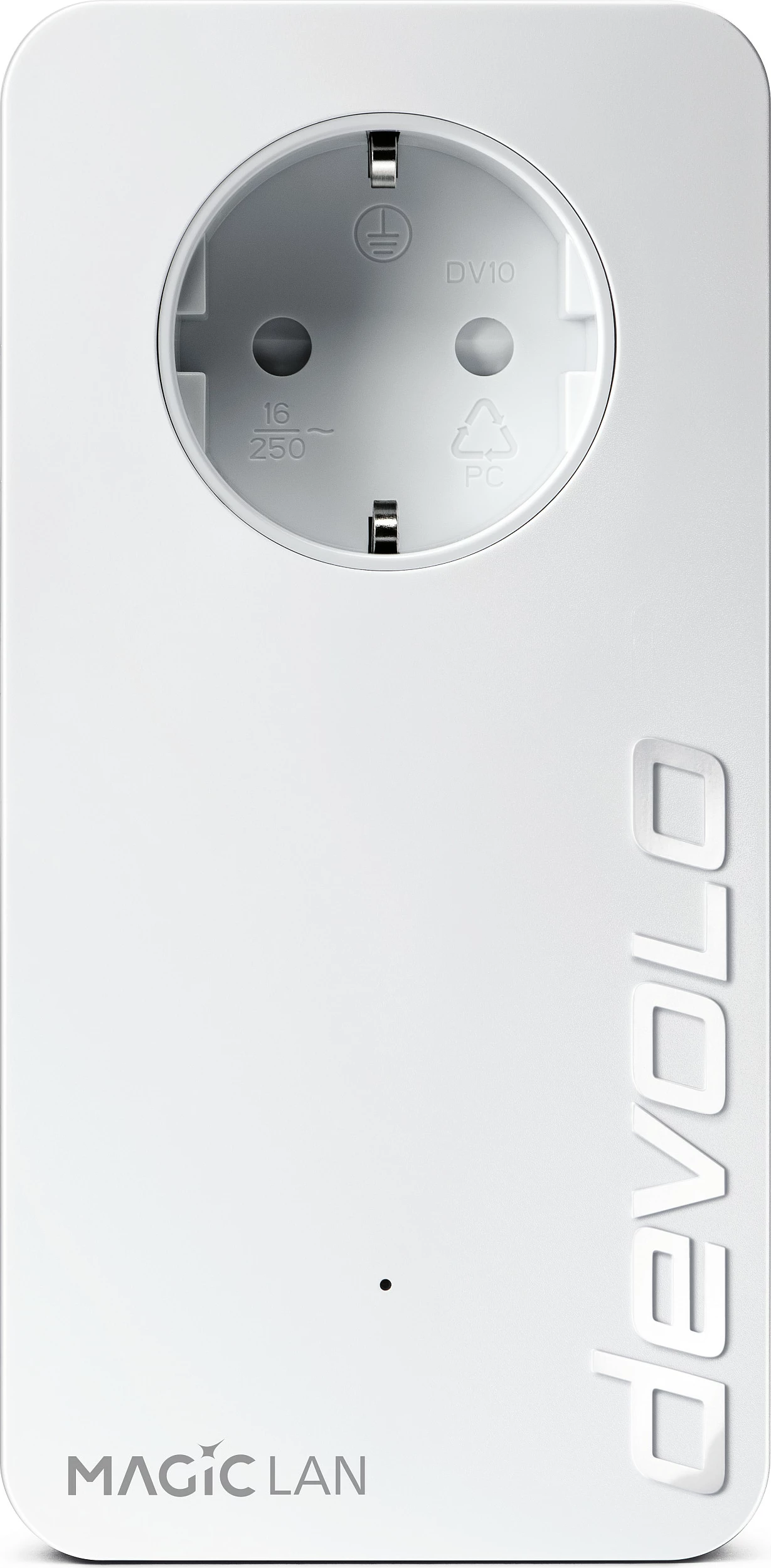 Adapter Powerline Devolo Magic 2 LAN Triple, 2400 Mbit/s, 3x Gigabit LAN, prizë e integrume, e bardhë