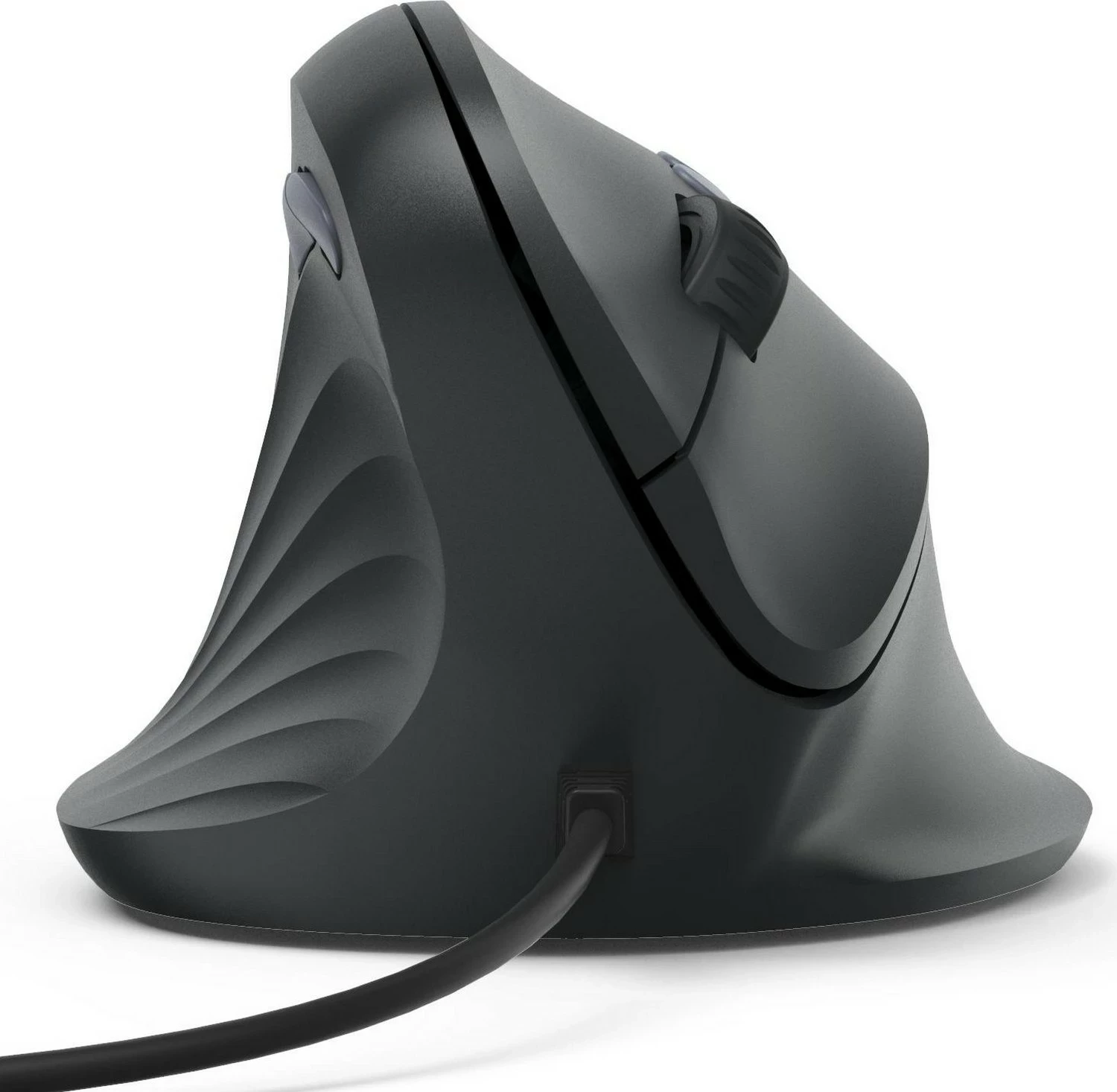 Maus vertikal Hama ECM-500, me kabëll, për të majtë, 7 taste, e zezë