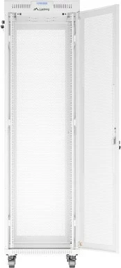 Kasë rack LANBERG 19" 42U 600x800mm, gri, derë perforuese LCD