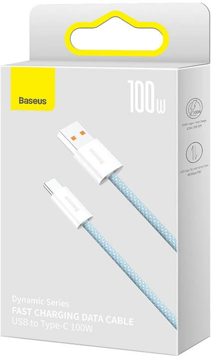 Kabllo USB në USB-C Baseus Dynamic Series CALD000603, 1m, 100W, blu